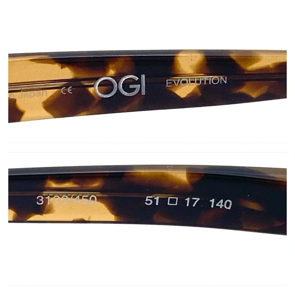 OGI Evolution Women's Tortoise Chop Rectangle Eyeglasses Frame 3103/450